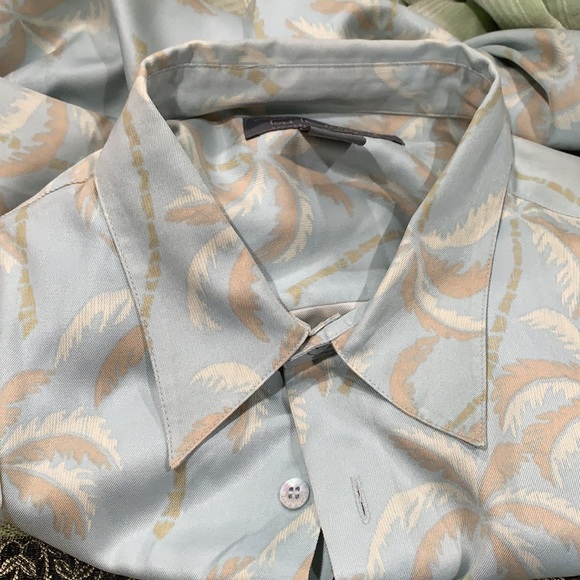 Tori Richard Palm Tree Print Button Down Shirt 2XL - Picture 9 of 9